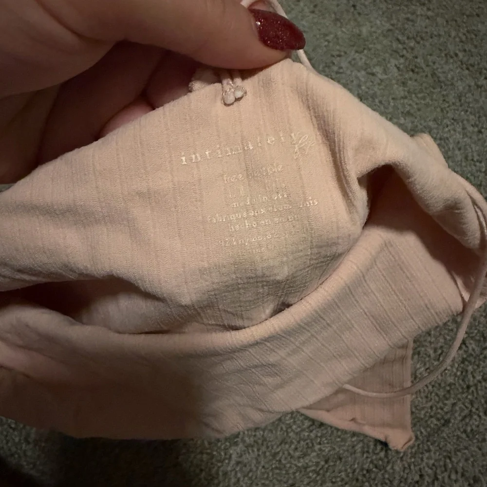 Free people Pink Ribbed Tank Top